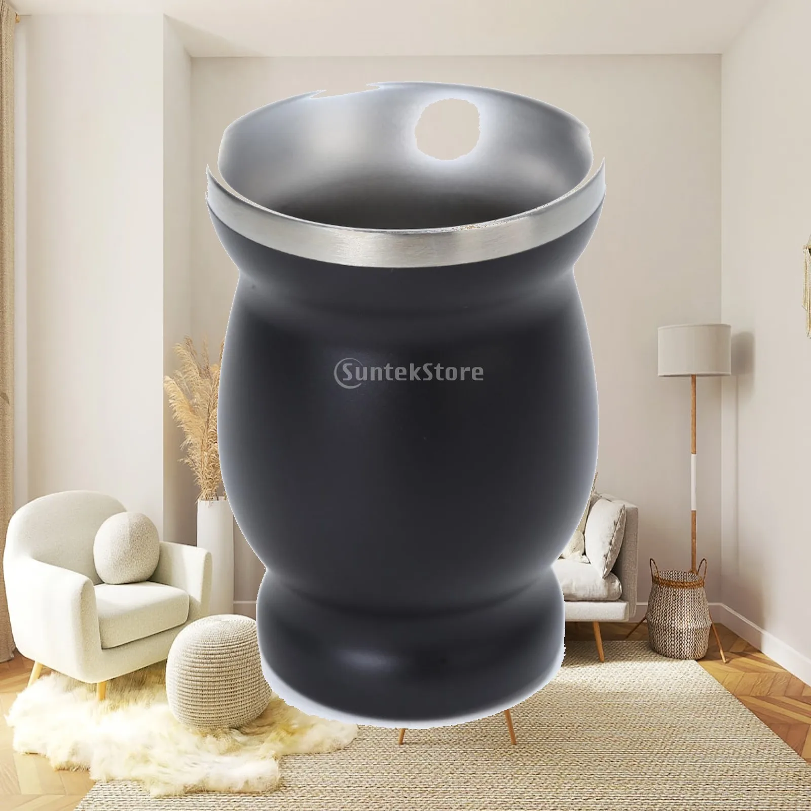 Portable Insulated Drinking Vessel Stainless Steel Cup Thermal with Spoon for Hot Drinks Outdoor Adventures Commute Desk