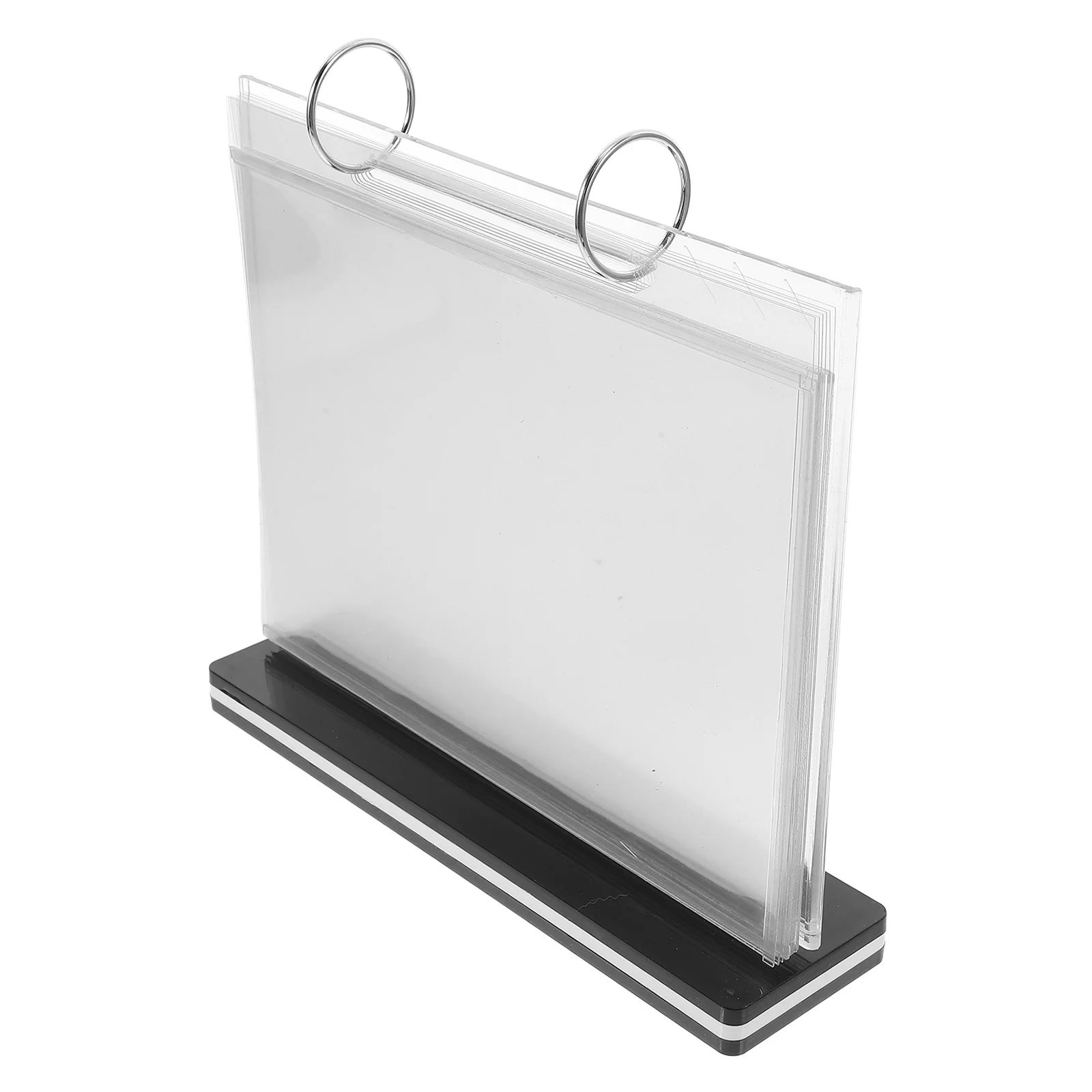 

Paper Display Stand Displaying Sign Holder Label Picture Horizontal Advertisement