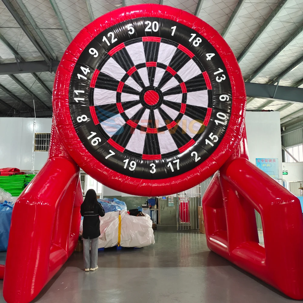 Dartboard Inflável Gigante De Futebol, Alvo De Futebol, Dartboard, Placa De Chute, Jogo De Esporte, 19.6ft Altura, 6Pcs