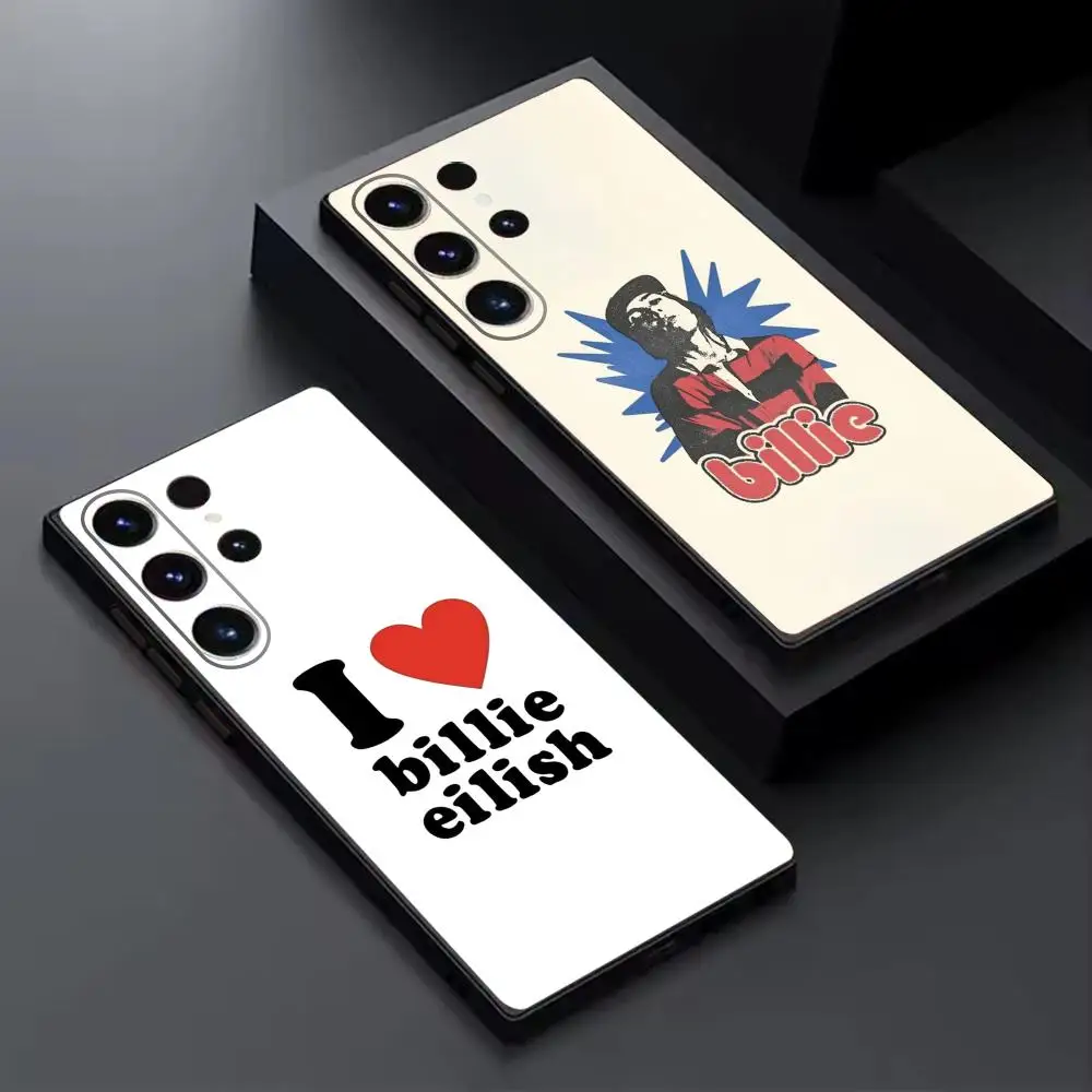Hot Singer B-Billies E-Eilishs Phone Case For Samsung Galaxy  S26 S25 S24 S23 S22 S21 Plus Ultra Note20 Soft Black