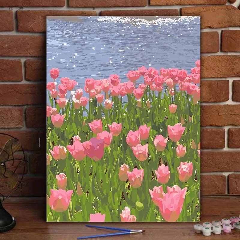 

A-0155 Peony Flowers Oil Painting, Elegant Floral Canvas Art, Bedroom Wall Decor