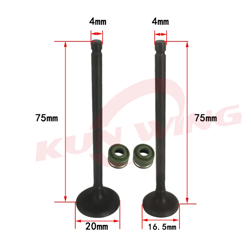 Intake & Exhaust Valve For Suzuki Lets4 Lets5 Address Ⅴ50 V50G Let's 4 5 EFI Motorcycle Engine Parts