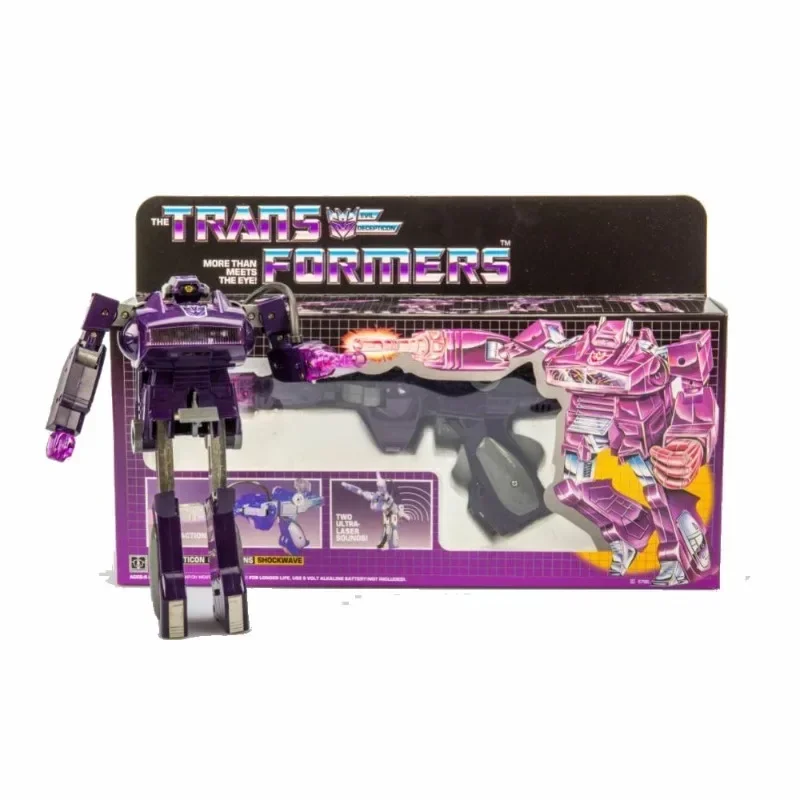 TransDevices-Robot KO Version G1 Action Figure, Shockwave, Glowing Sound, Boy Hobby Collection, Cadeau de vacances, Série de jouets, En stock