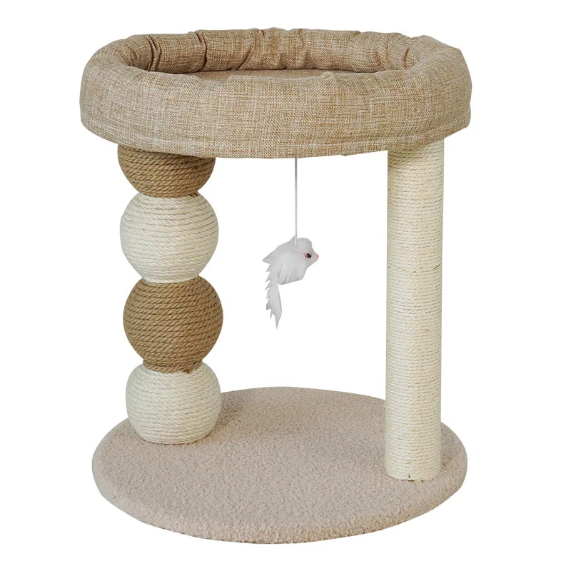 Árbol rascador para gatos: sisal y cama integrada, juego interior - imagen 5