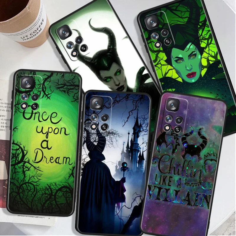 Disney Poison Queen Cool For Xiaomi Redmi Note 12 11T 11E 11S 10T 10S Turbo Pro Plus Max Lite Black Soft TPU Phone Case