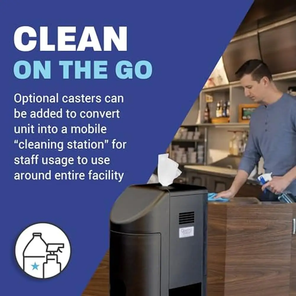 専門的なデザインの消毒スタンド,消毒ワイプ,ジェルのゴミ箱,クリーニングステーション,収納,オールインワンホルダー