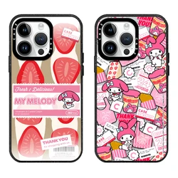 Akrylowe etui na telefon Sanrio Anime Pink Melody z MagSafe do iPhone'a 16 15 14 13 12 11 Pro Max Plus Anti-drop Back Cover