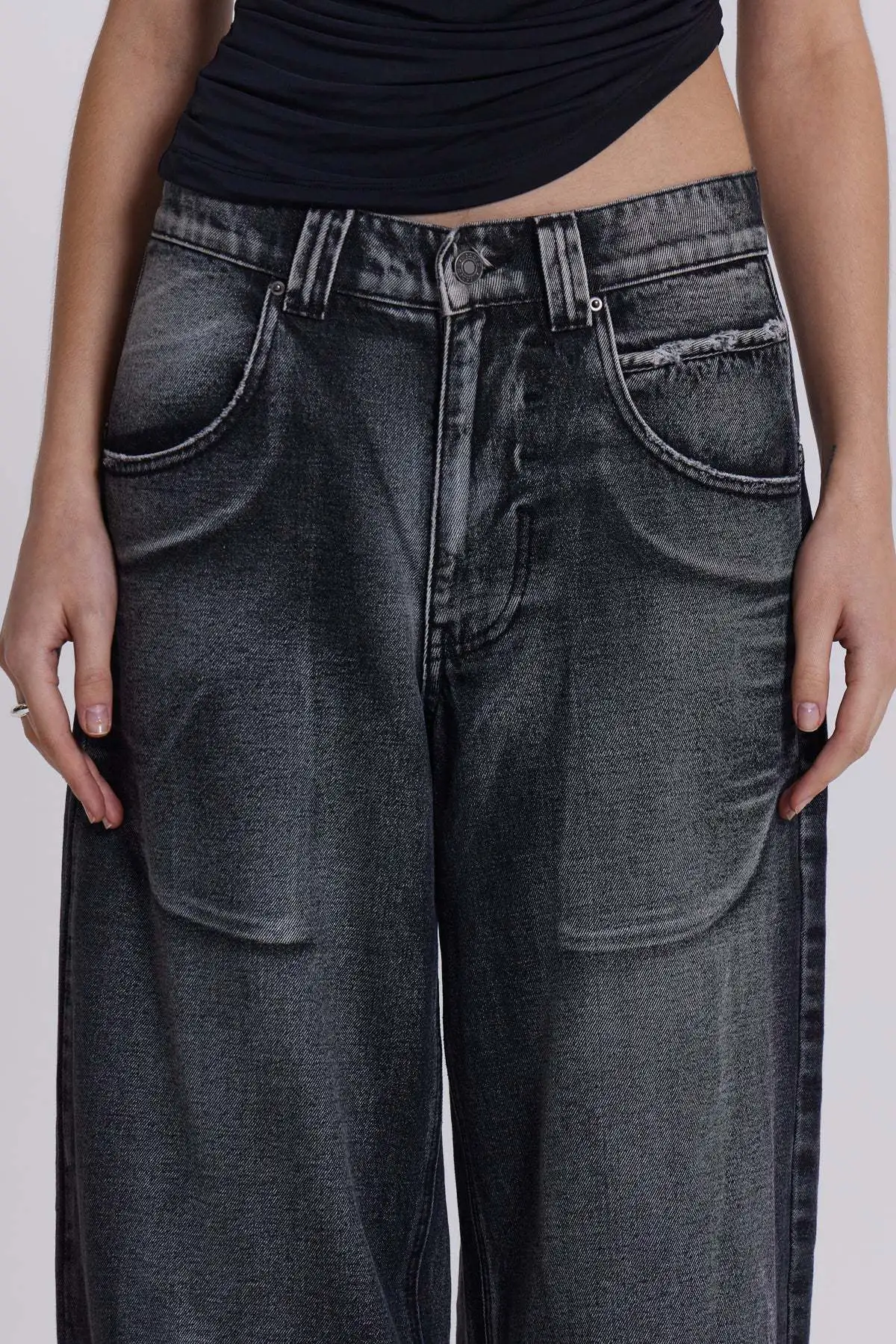 Women Y2K Baggy Jeans Harajuku Gothic Wide Pants Streetwear Retro Hip-hop Angel wings Print Pattern Overszied Denim Pants