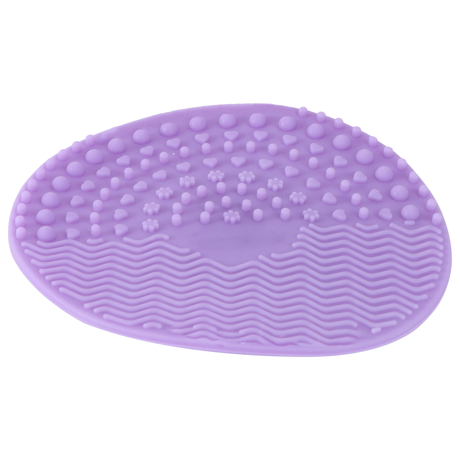 Escova de maquiagem de limpeza de silicone, ferramenta de limpeza redonda, design redondo, à prova d'água, resistente à corrosão, portátil, prático