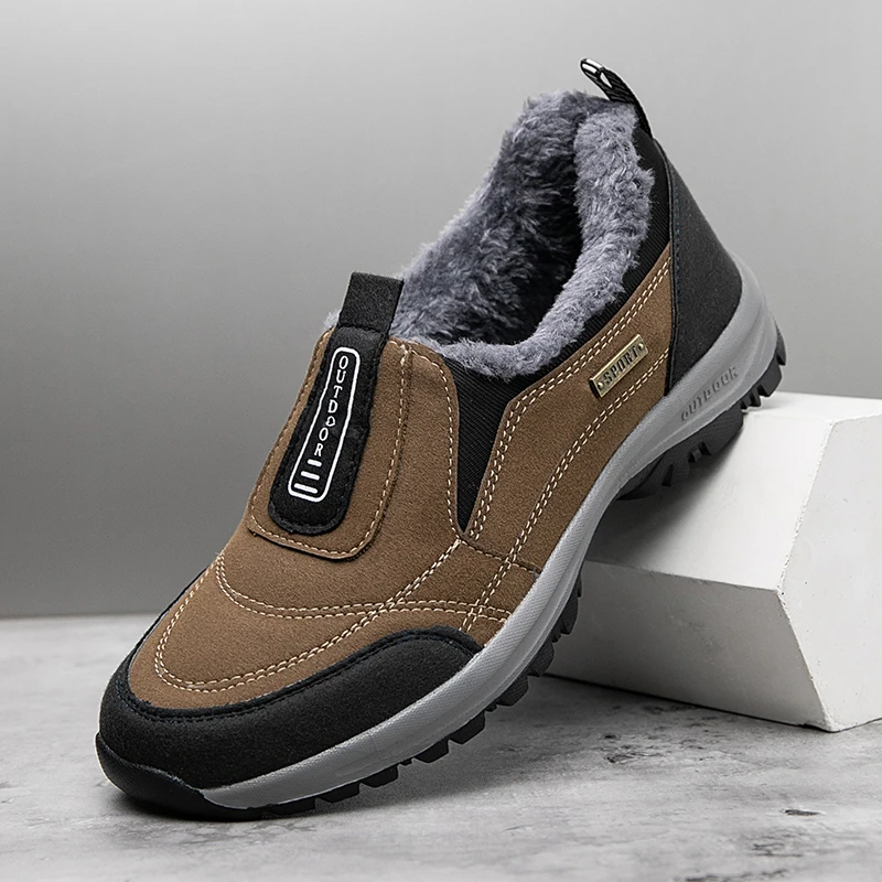 Winter Plus Samt-Sneaker für Herren, große Größen 49 50, rutschfeste Outdoor-Freizeitsportschuhe, bequeme, leichte Herren-Wanderschuhe – Detail 13