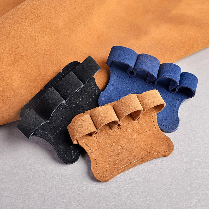 Cowhide Gym Gloves Grips Anti-Skid Weight Power Belt Lifting Pads Deadlift Belt Workout Crossfit Fitness Gloves Palm Protection