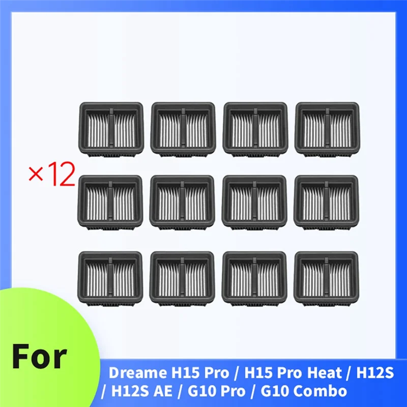 B83B-مرشح بديل 12 قطعة لـ Dreame H15 Pro/H15 Pro Heat/H12S/H12S AE/G10 Pro/G10 كومبو ملحقات المكنسة الكهربائية #3