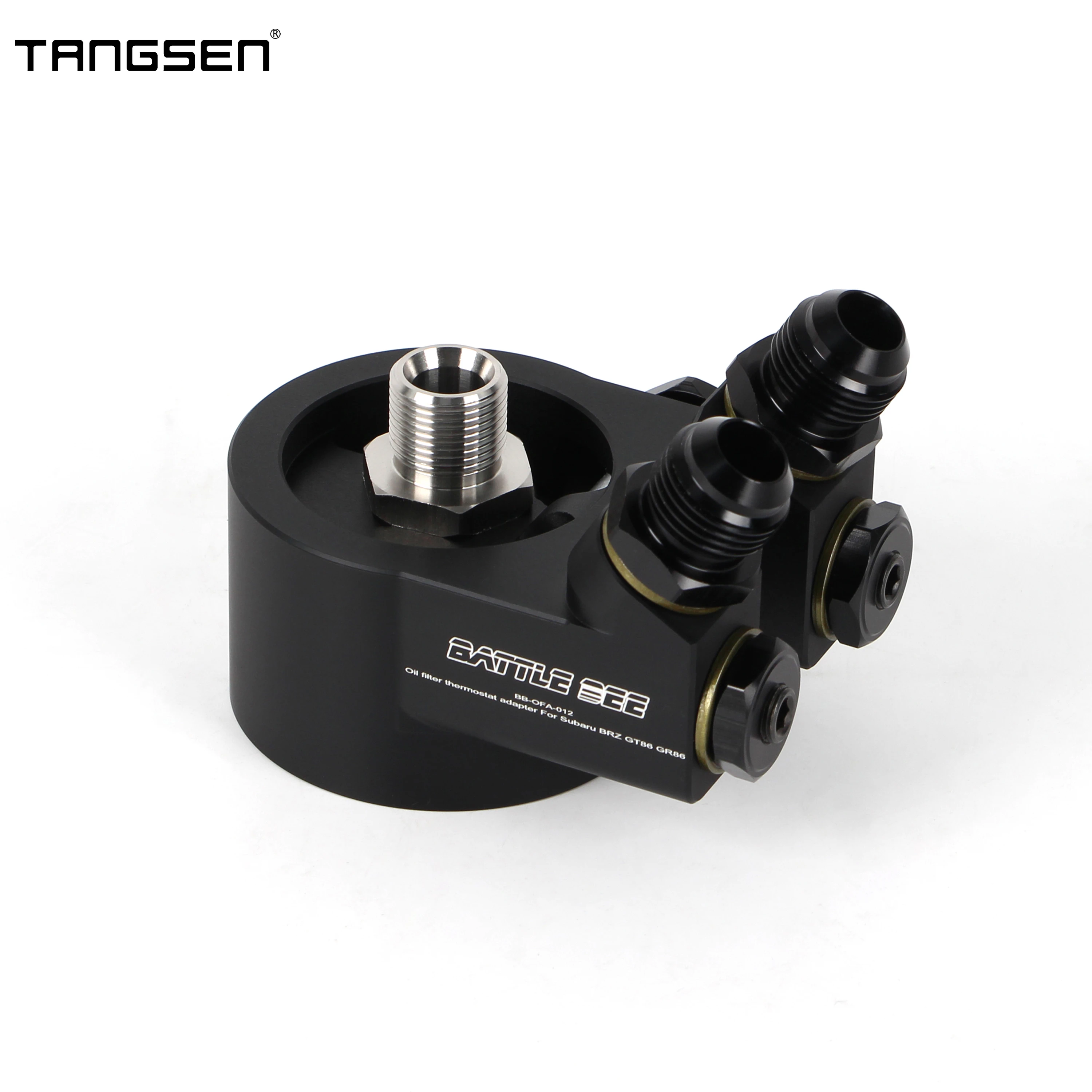 Universal 45 Degree Elevation Heighten Engine Oil Cooler Adapter Thermostat For Civic FK7 FK8 FC1 Toyota GT86