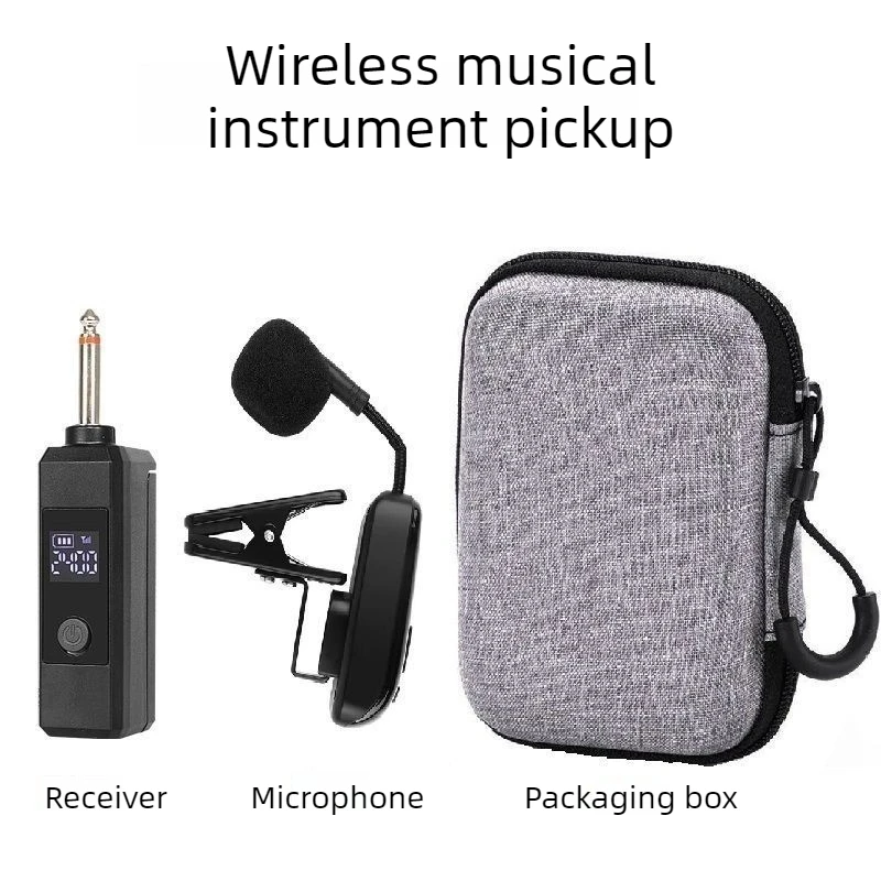 Wireless Microphone Portable African Drum Microphone Noise Cancelling Violin Pickup Musical Instrument Performance Accessories