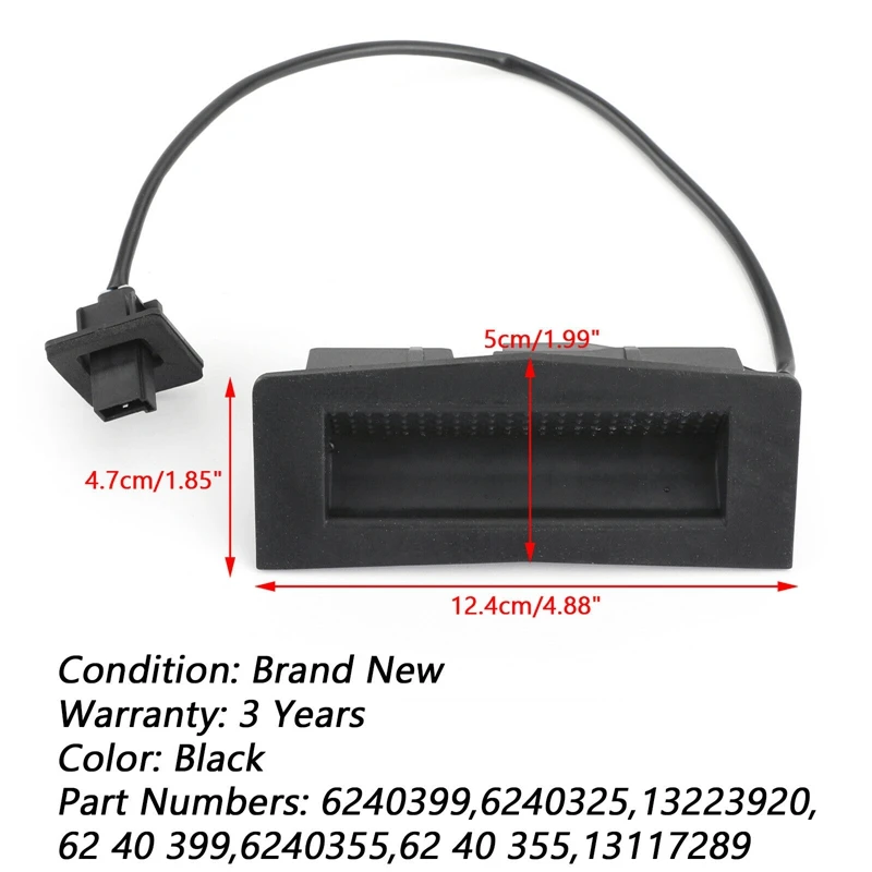 Trunk Lid Outside Handle Tailgate Switch For Vauxhall/Opel/Astra H 2004 -2010 6240399 13223920 6240325 13223919