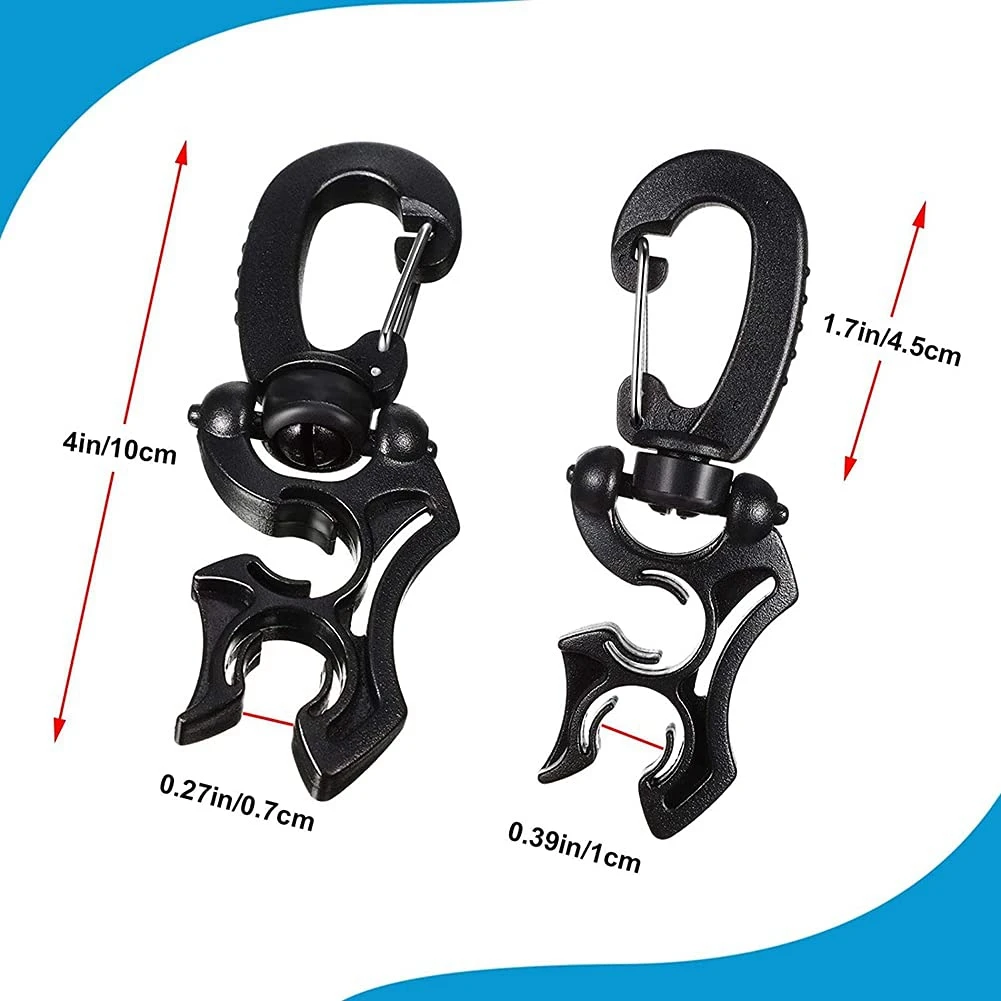 

AZ-4 Pcs Scuba Diving Double Hose Holder Clip Scuba Diving Double BCD Hose Clip Diving And Snorkeling Equipment Accessories