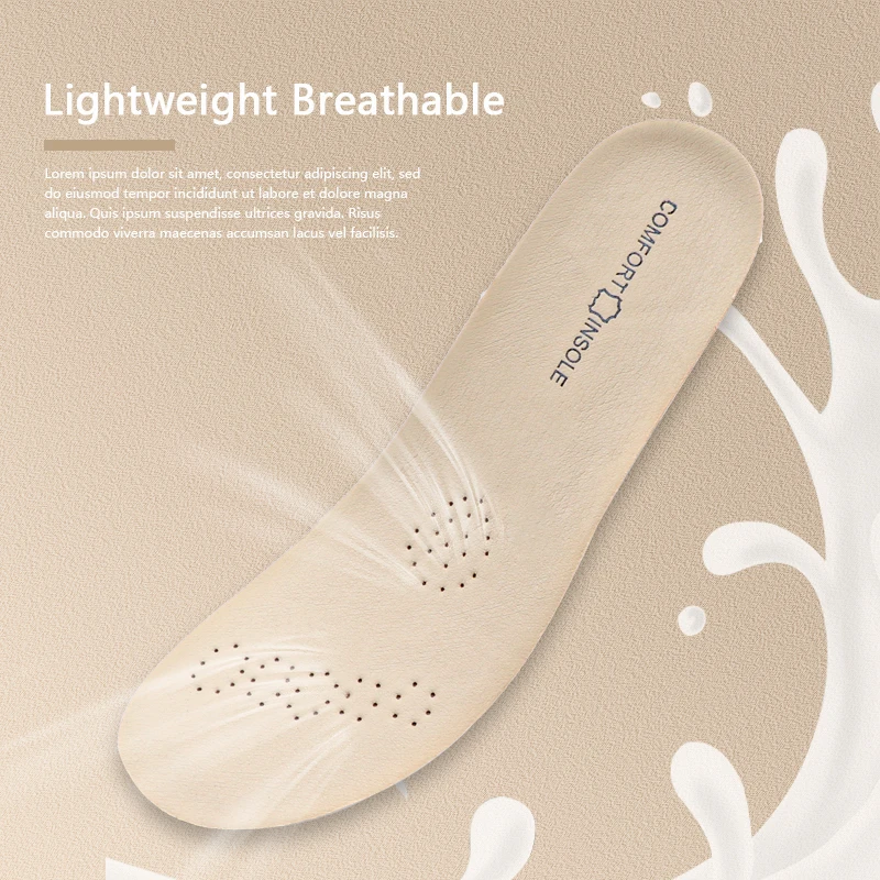 

men and women dermis comfort ventilate Sports shoe insoles Antibacterial Sweat absorption Anti odor insoles Latex insoles