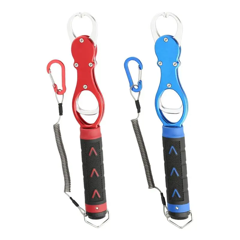 Fish Lip Pliers Fish Grabber With Scale Portable Fish Control Grip Aluminum Alloy Lure Fish Control Pliers For Fishing Accessory