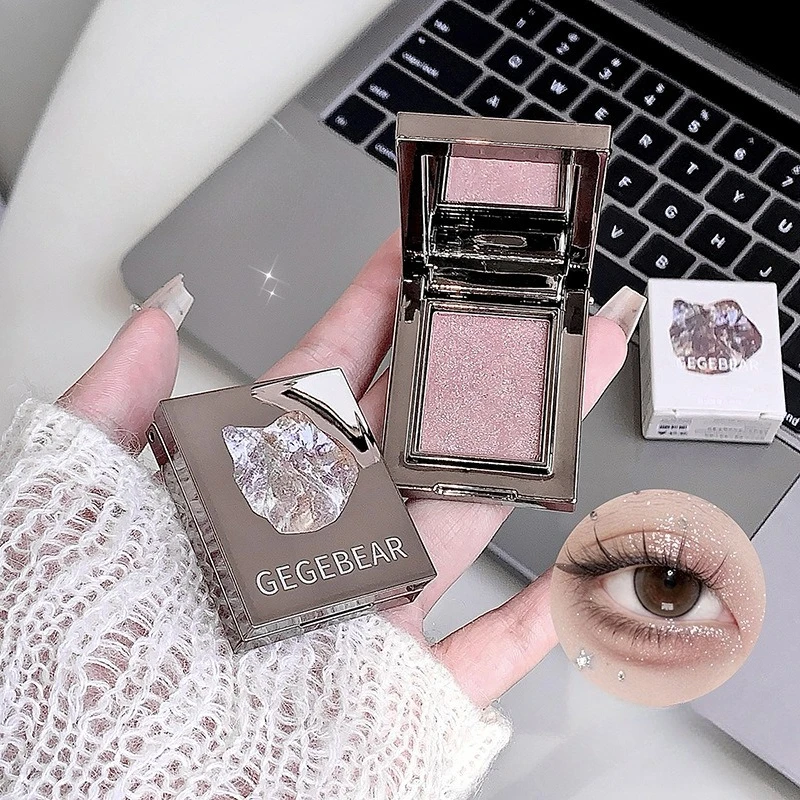 Błyszczące Niebieskie Palety Cieni do Powiek Słodkie Chłodne Pojedyncze Kolory Mini Paleta Cieni do Powiek Perłowe Matowe Brokatowe Rozświetlające Makijaż Oczu Kobiety