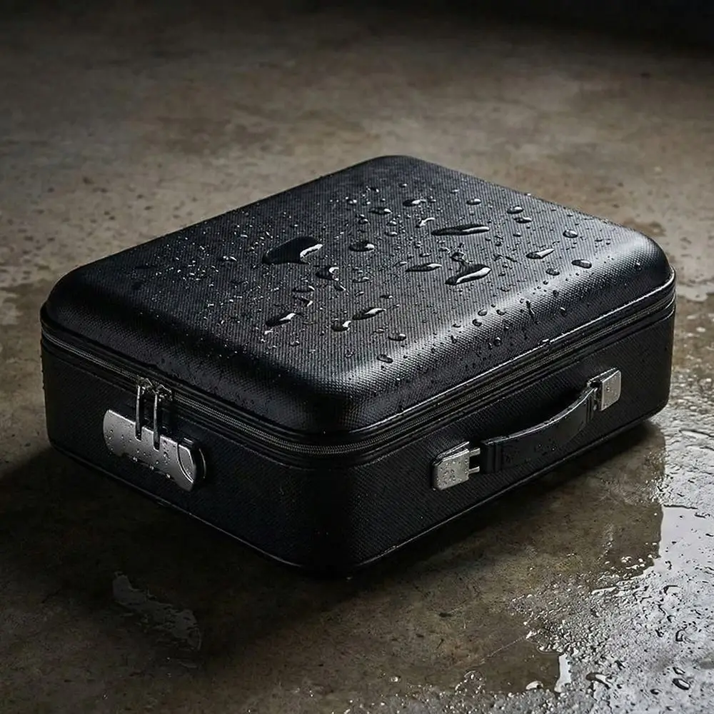 Fireproof Fireproof File Box Water Resistant Hard-Shell Design Portable Safe Case with Handle Password Lock File Security Bag