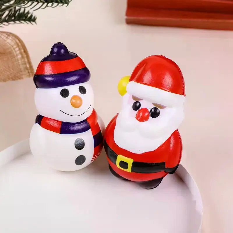 Presente de ano novo 2025 decoração de festa de natal brinquedo de alívio de estresse de natal papai noel árvore de natal espremendo brinquedo saltando