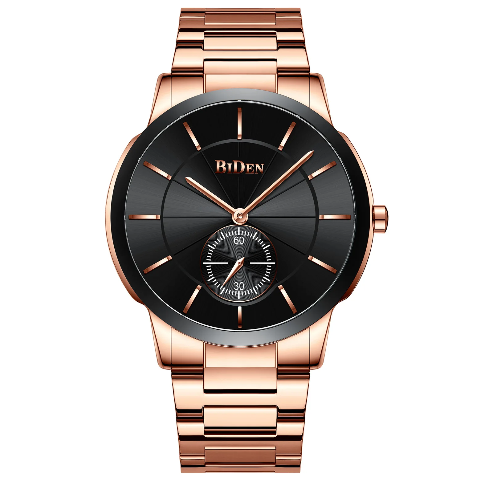 

Fashion Men Watches BIDEN Brand Casual Bussiness Minimalism Men's Watch Stainless Steel Band Quartz Movement Male Clock