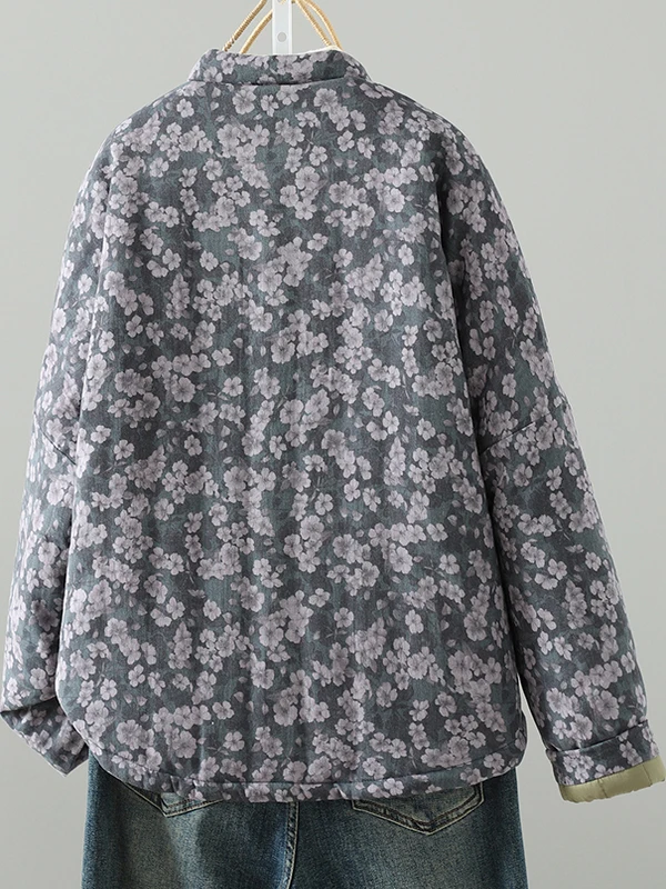 Thiened القطن Jaet ريترو Hanfu Sle العلامة التجارية الكبيرة القماش القديم زن القطن الكتان شتاء جديد وصول المرأة معطف Faion #3