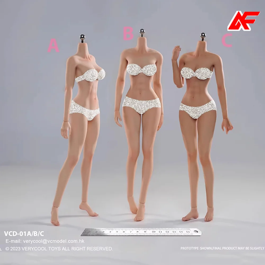 VERYCOOL VCD-01 VCD-02 1/6 Medium Chest Female Seamless Makeup Detachable Feet Silicone Movable Body 12''Action Figure Body Doll