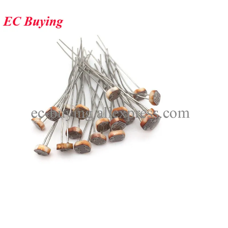 100pcs/lot 5528 Light Dependent Resistor LDR 5MM Photoresistor wholesale retail Photoconductive resistance