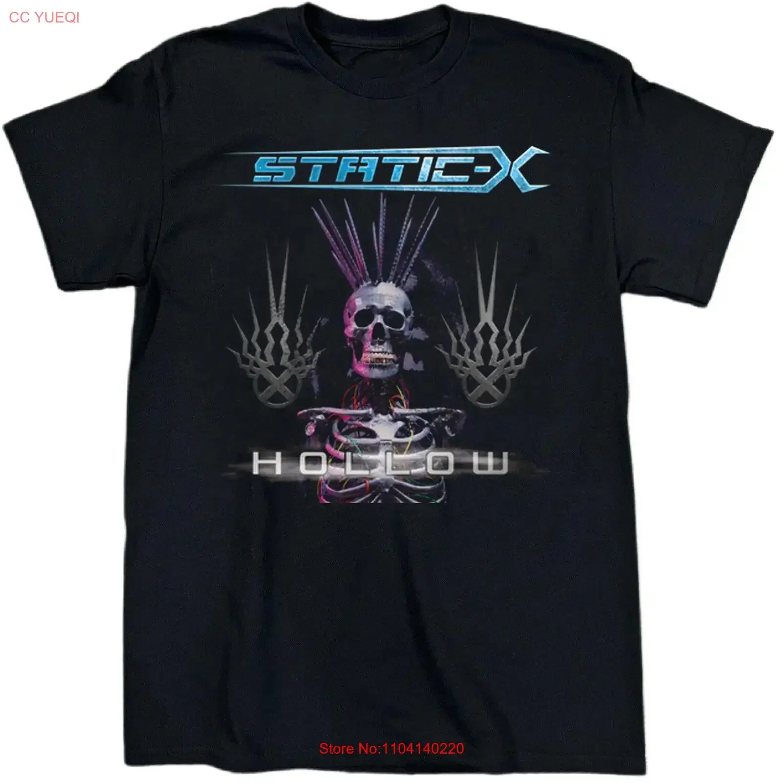 New Static X Band Hollow Album Cotton Black All Size T Shirt TT201 vintage Washed graphic streetwear Versatile Stylish