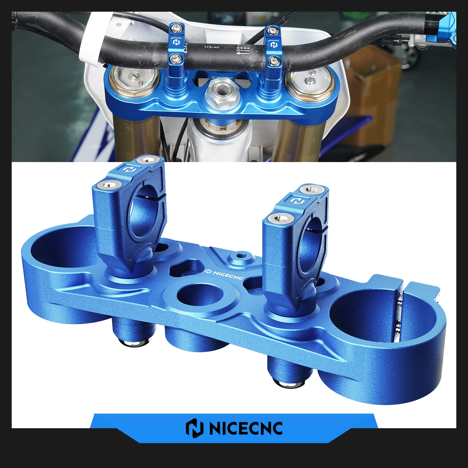 

For Yamaha YZ 125 YZ 250 2018-2024 Motorcycle Handlebar Riser Clamp Front Fork Upper Triple Tree Clamp YZ 125X YZ 250X 2018-2023