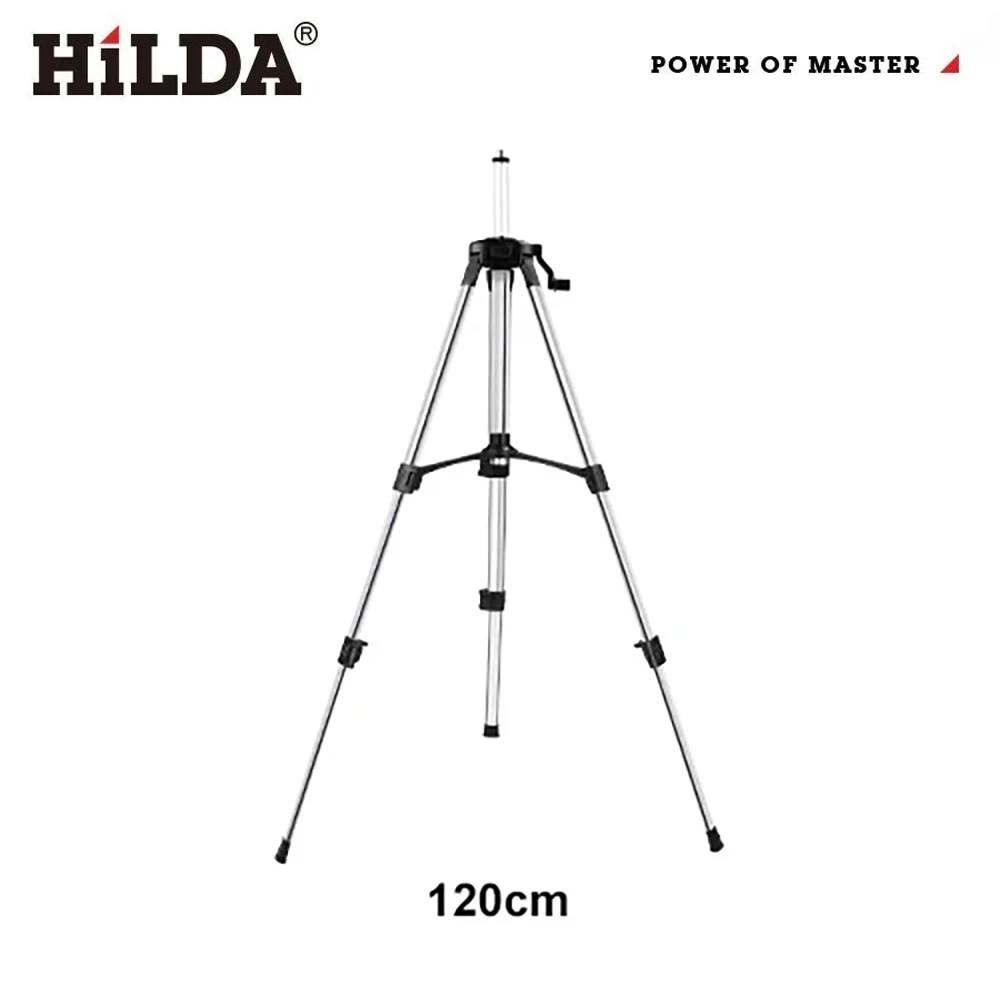 HILDA 3M Stativ für Laser-Nivelliergeräte, höhenverstellbares Metall-Fotografie-Stativ mit 1/4-Zoll-Schraube für Laser-Nivelliergeräte