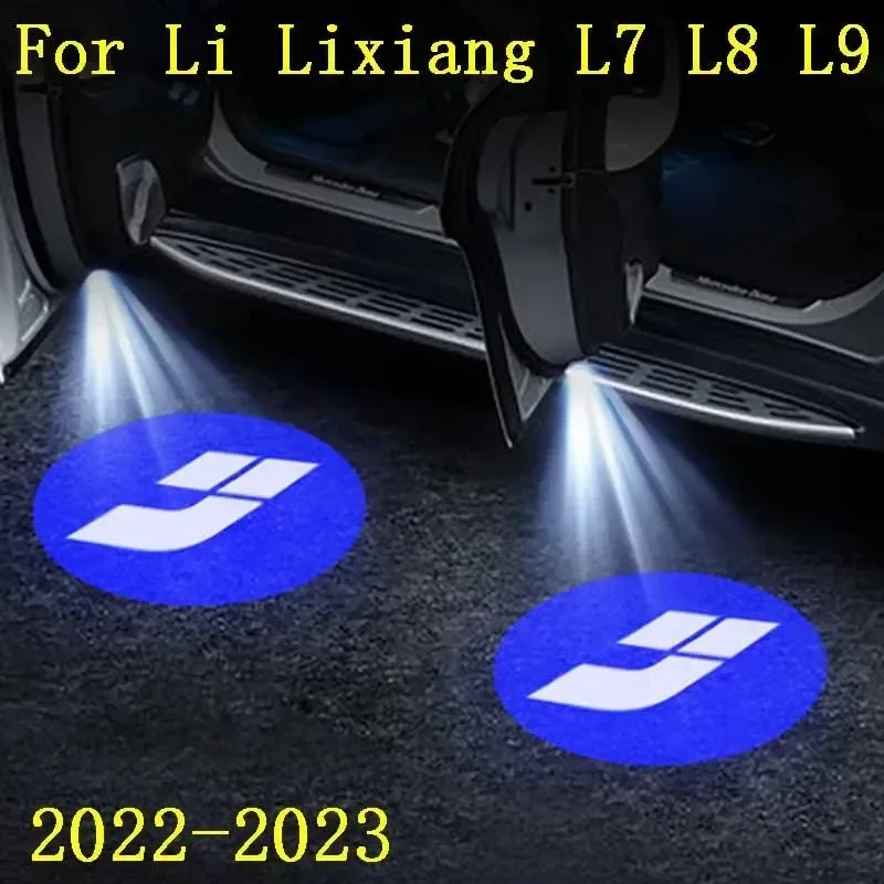 

2Pcs Car LED Door Welcome Lights Laser Projector Retrofit Light For Li Lixiang L7 L8 L9 2022 2023 Ghost Shadow Courtesy Lamp Acc