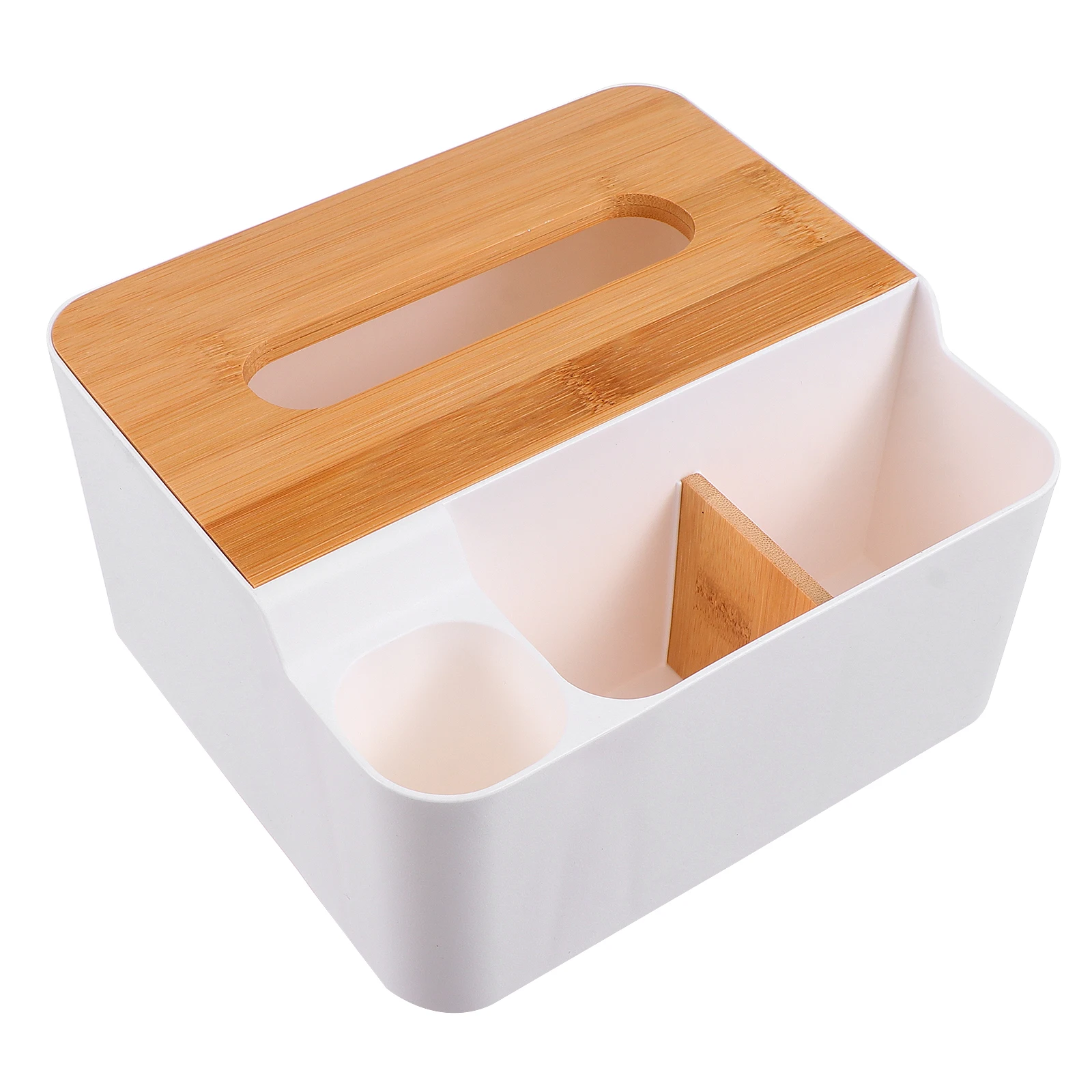 

Multifunctional Tissue Storage Box Plastic Wood Material Lightweight Living Room Bedroom Office Hotel Dormitory Use Space Saving