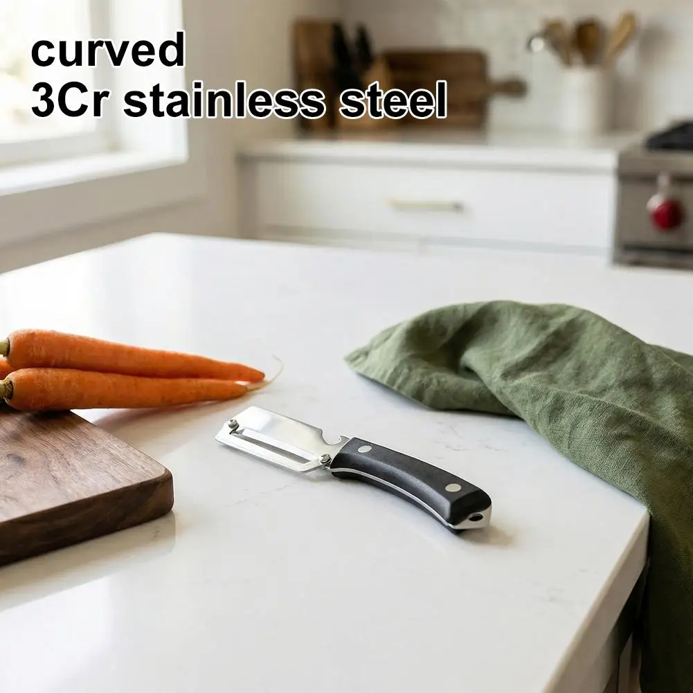 Stainless Steel Peeler With Wooden Or Plastic Handle For Peeling And Slicing Fruits & Vegetables | And Smooth Operation
