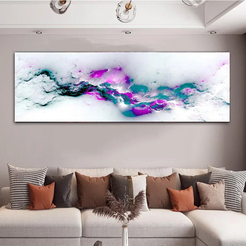 Classic Abstract Wall Art Colourful Cloud Background HD Canvas Print Poster Home Living Room Bedroom Decoration