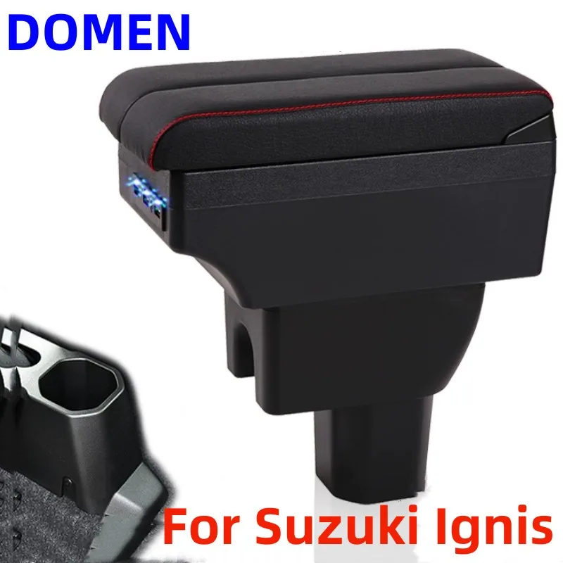 

NEW For Suzuki Ignis Armrest Box Interior Parts Car Central Content With Retractable Cup Hole Large Space Dual Layer USB DOMEN