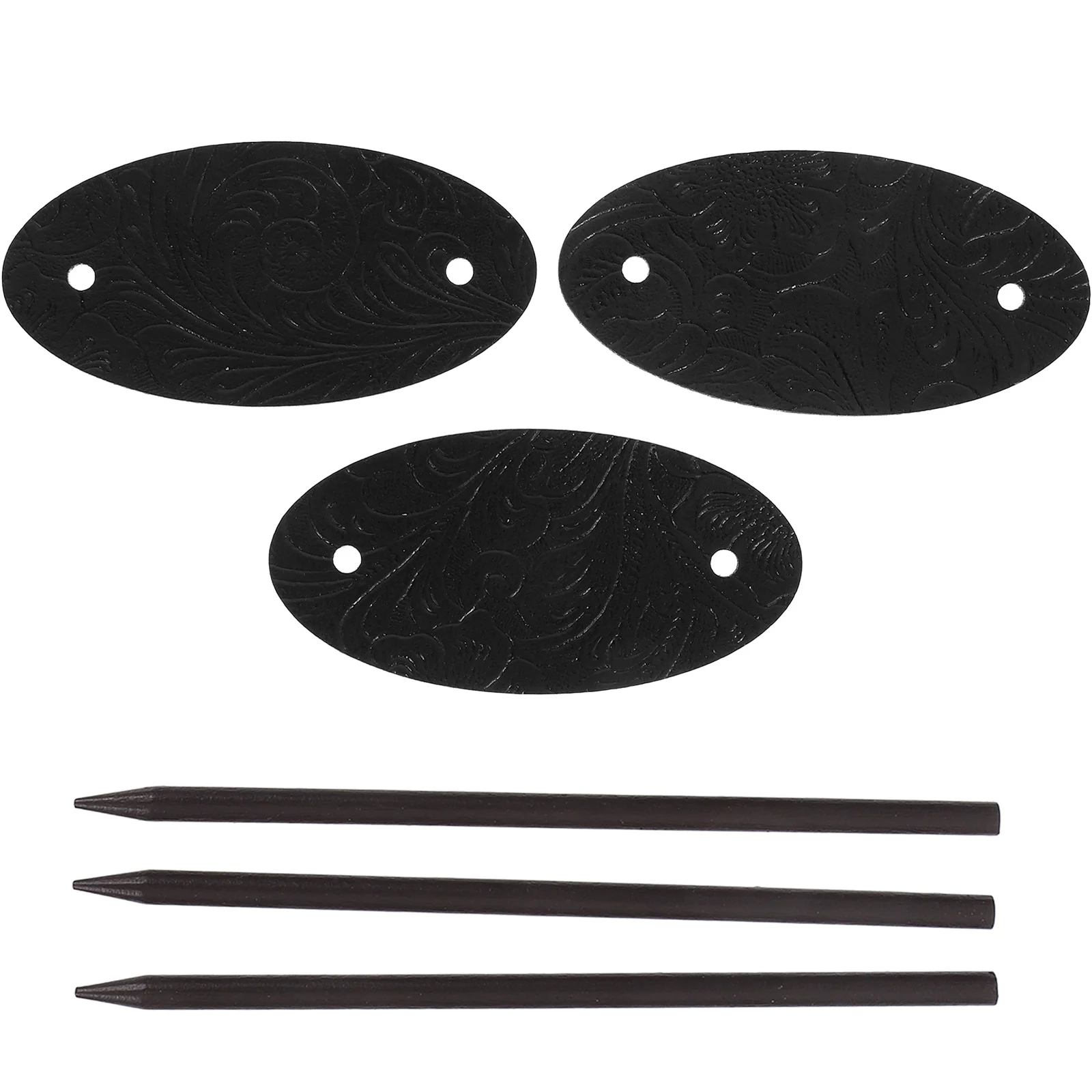 

3 Pcs Brackets Hairpin Sliders Barrette with Stick Holder Black Barrettes