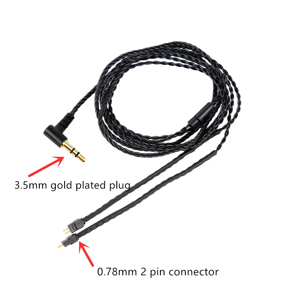 Verbessertes Kopfhörerkabel für In-Ear-Musikermonitore, passend für 1964 W4R UM3X ES3 ES5 2-Pin-Stecker 50'' – Detail 1