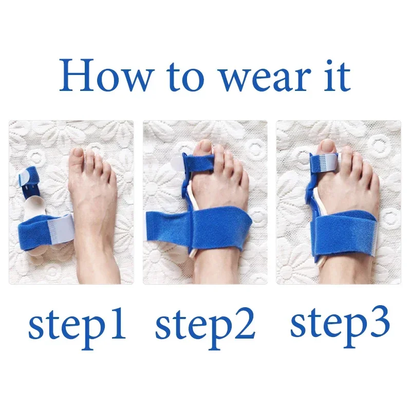 2pcs Big Bone Toe Bunion Splint Straightener Corrector,Foot Pain Relief Hallux Valgus Feet Care Protector Foot Care Tools