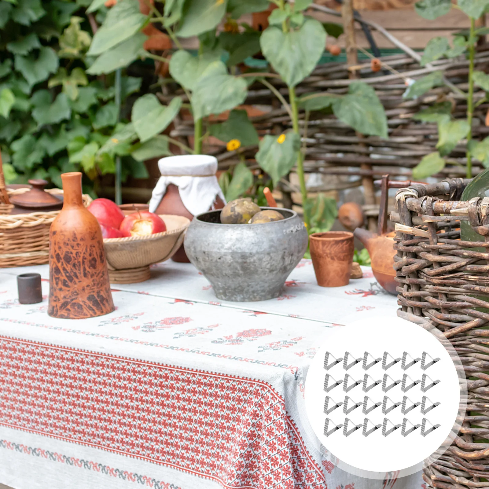 

24Pcs Stainless Steel Tablecloth Clips Silver Rustproof for Indoor Outdoor Picnic Tables Tablecloth Clip