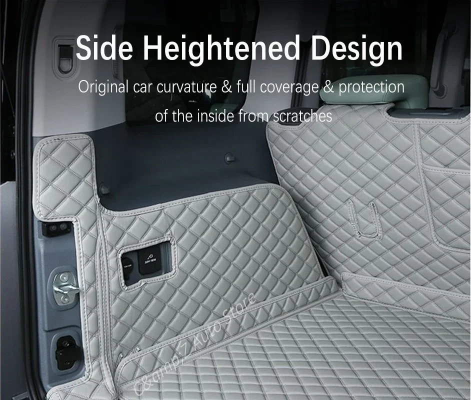 Car Rear Trunk Mat For Ford Bronco U725 2021 2022 2023 2024 2025 2026 Leather Cover Cargo Liner Rug Boot Carpet Auto Accessories
