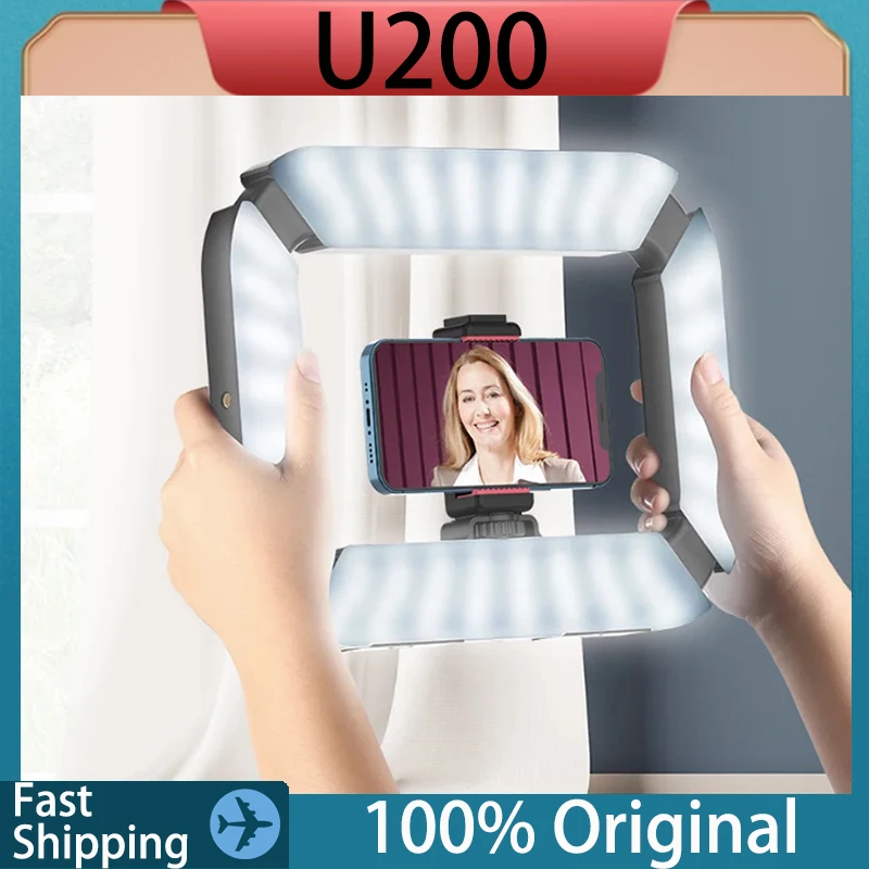 Original Ulanzi U200 LED Video Light Camera Ring Light Fill Light For Smartphone Camera Sports Camera Custom Tiktok Live Light