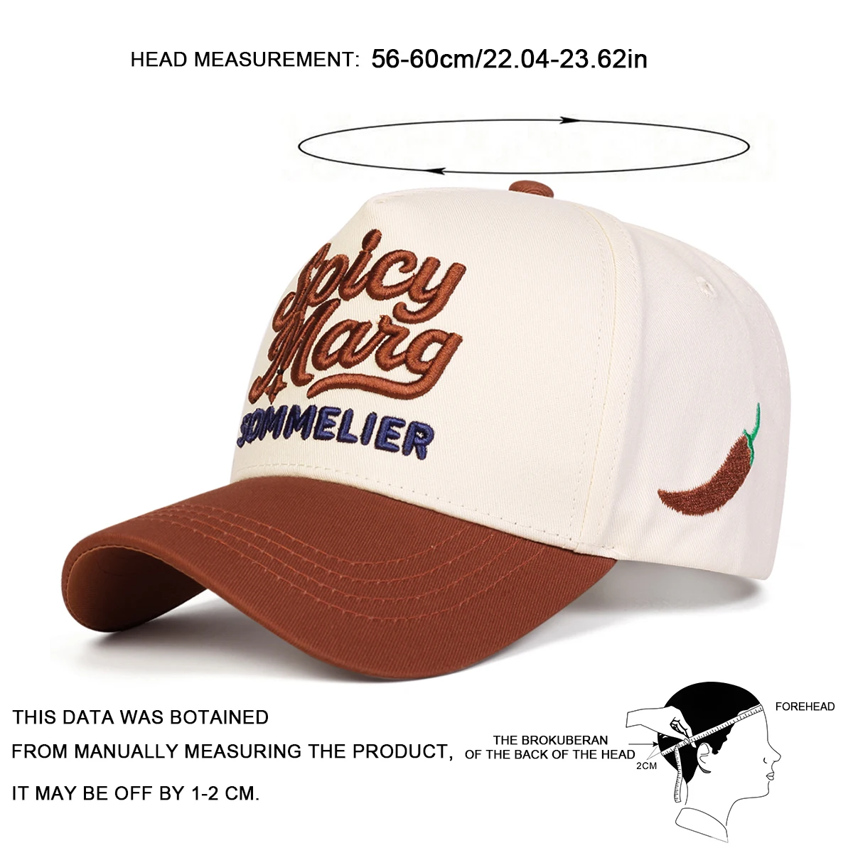 Unisex SPICY MARG SOMMELIER Embroidery Baseball Caps Spring Autumn Outdoor Adjustable Casual Hats Sunscreen Hat Sports Cap - view 2