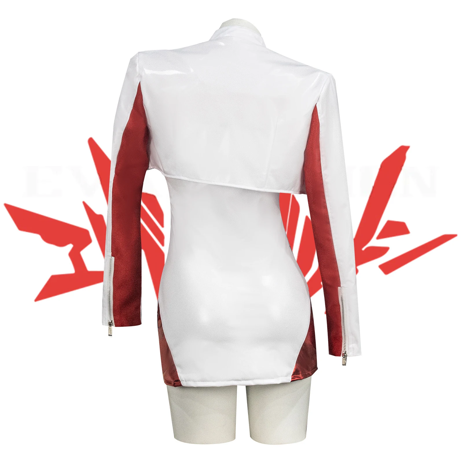 Disfraz de Anime Asuka Ayanami Rei conjunto completo de cuero disfraz de motocicleta traje de 3 uds para mujer personalizado para Halloween