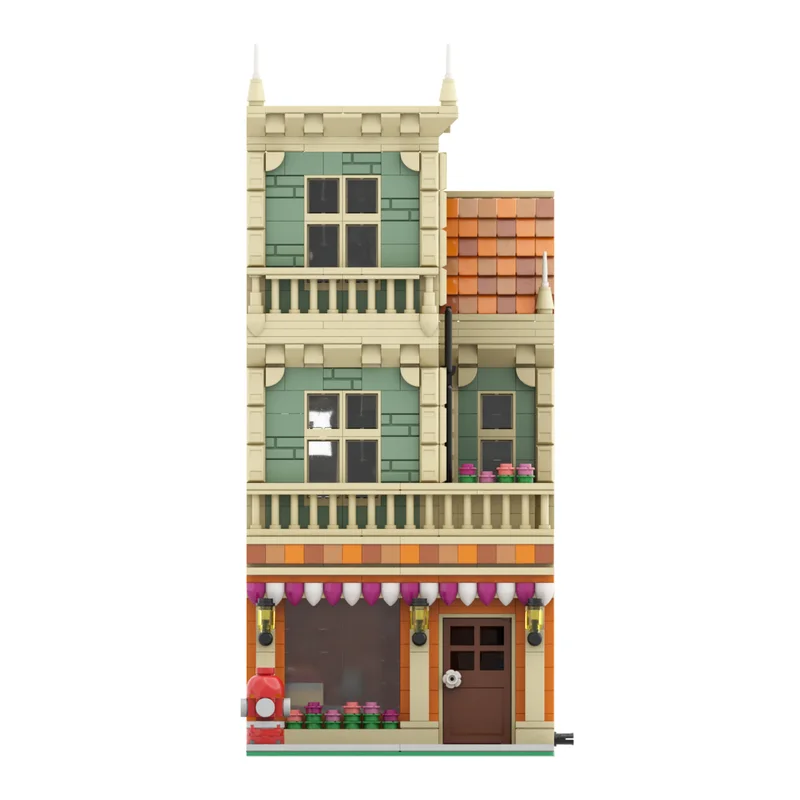 1560pcs MOC Modular Bakery Shop Modulared Model Building Blocks Construction DIY Christmas Gift Creative Toy Idea Education Kids