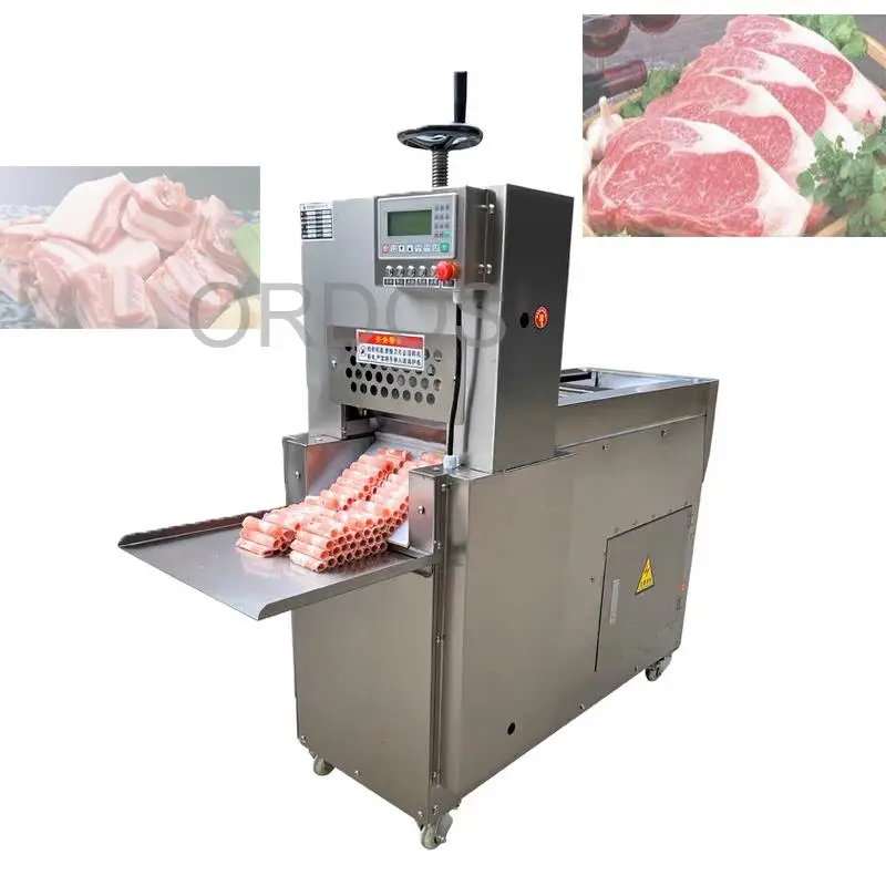 

New Electric Meat Cutter Automatic Cnc Double Cut Mutton Roll Machine Cutting Beef Lamb Roll Machine Kitchen Tools