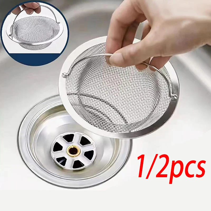 

Stainless Steel Kitchen Sink Filter Kitchen Garbage Food Residue Dishsink Filter With Handle Metal Sink Strainer