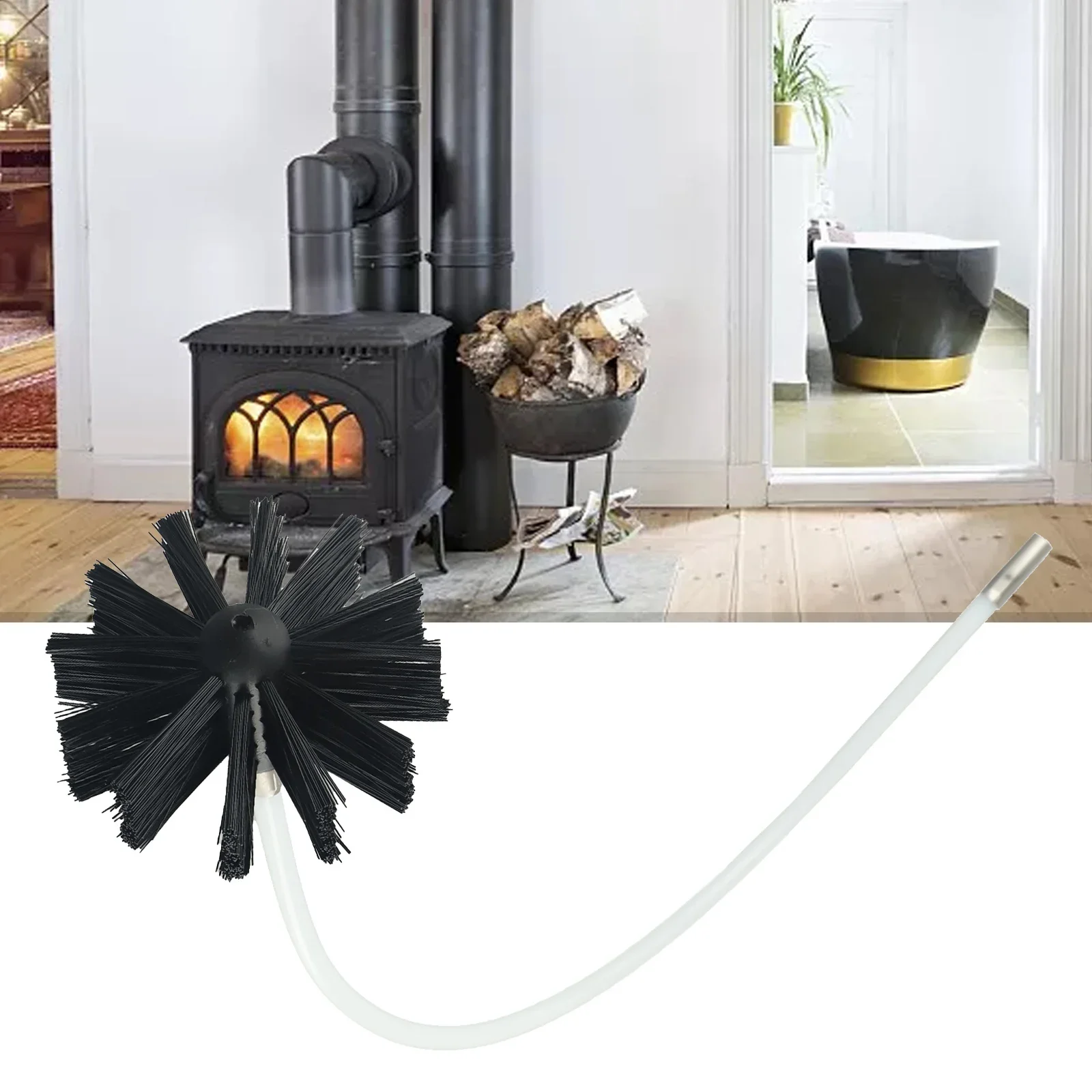 

Rods Brush Head Brush head 610mm Length 8mm Dimater Fireplace Spare Parts Accessories Chimney Sweeping Cleaner Brush