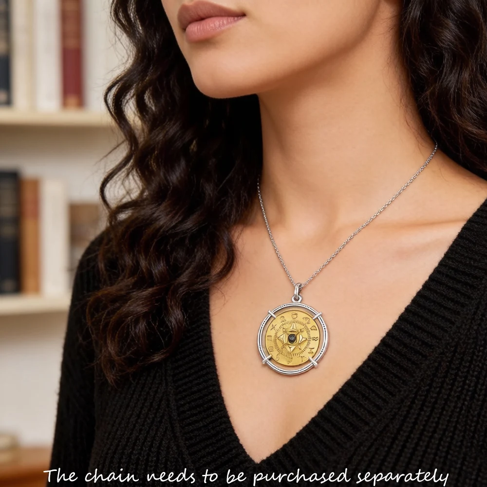 Pendant Amulet Elements of Nature Gold Brand Fine Jewelry Europe 925 Sterling Silver Vintage Gift For Women Men